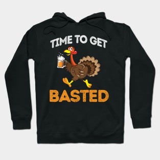 'Time To Get Basted' Funny Thanksgiving Baste Hoodie